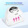 imageJODSONE Pink U V Nail Lamp for Gel Nail Polish Manicure Light with 4 Timers amp Automatic Sensor Nail Dryer Curing LED LightLight White
