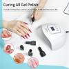 imageJODSONE Pink U V Nail Lamp for Gel Nail Polish Manicure Light with 4 Timers amp Automatic Sensor Nail Dryer Curing LED LightMilky White