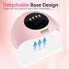 imageJODSONE Pink U V Nail Lamp for Gel Nail Polish Manicure Light with 4 Timers amp Automatic Sensor Nail Dryer Curing LED LightPink