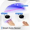 imageJODSONE Pink U V Nail Lamp for Gel Nail Polish Manicure Light with 4 Timers amp Automatic Sensor Nail Dryer Curing LED LightPure White