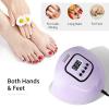 imageJODSONE Pink U V Nail Lamp for Gel Nail Polish Manicure Light with 4 Timers amp Automatic Sensor Nail Dryer Curing LED LightPurple