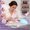 imageJODSONE Pink U V Nail Lamp for Gel Nail Polish Manicure Light with 4 Timers amp Automatic Sensor Nail Dryer Curing LED LightPurple