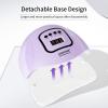 imageJODSONE Pink U V Nail Lamp for Gel Nail Polish Manicure Light with 4 Timers amp Automatic Sensor Nail Dryer Curing LED LightPurple