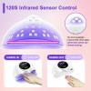imageJODSONE Pink U V Nail Lamp for Gel Nail Polish Manicure Light with 4 Timers amp Automatic Sensor Nail Dryer Curing LED LightSnow White