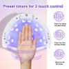 imageJODSONE Pink U V Nail Lamp for Gel Nail Polish Manicure Light with 4 Timers amp Automatic Sensor Nail Dryer Curing LED LightSnow White