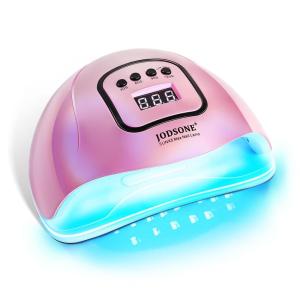 imageJODSONE Pink U V Nail Lamp for Gel Nail Polish Manicure Light with 4 Timers amp Automatic Sensor Nail Dryer Curing LED LightM5mpink