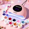 imageJODSONE 32 Colors Nail Art Gel Paint Kit Solid Gel Nail Polish Painting Paint Nail for Nails Art Set Professional Salon DIY Gift32ColorKit1