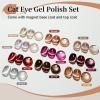 imageJODSONE 55 Colors Gel Nail Polish Set with 5 Bottles of Base and Glossy Matte Top Coat for at Home Salon DIY Nail Art10ColorCE01