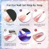 imageJODSONE 55 Colors Gel Nail Polish Set with 5 Bottles of Base and Glossy Matte Top Coat for at Home Salon DIY Nail Art10ColorCEB