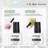 imageJODSONE 55 Colors Gel Nail Polish Set with 5 Bottles of Base and Glossy Matte Top Coat for at Home Salon DIY Nail Art10SETJellyCyan