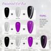 imageJODSONE 55 Colors Gel Nail Polish Set with 5 Bottles of Base and Glossy Matte Top Coat for at Home Salon DIY Nail Art10SETJellyPurple