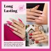 imageJODSONE 55 Colors Gel Nail Polish Set with 5 Bottles of Base and Glossy Matte Top Coat for at Home Salon DIY Nail Art20 ColorPink Red
