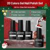imageJODSONE 55 Colors Gel Nail Polish Set with 5 Bottles of Base and Glossy Matte Top Coat for at Home Salon DIY Nail Art23SET01B