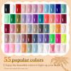 imageJODSONE 55 Colors Gel Nail Polish Set with 5 Bottles of Base and Glossy Matte Top Coat for at Home Salon DIY Nail Art60SET 01