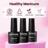 imageJODSONE 55 Colors Gel Nail Polish Set with 5 Bottles of Base and Glossy Matte Top Coat for at Home Salon DIY Nail Art95KIT05