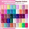 imageJODSONE 55 Colors Gel Nail Polish Set with 5 Bottles of Base and Glossy Matte Top Coat for at Home Salon DIY Nail Art95KIT05