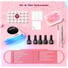imageJODSONE 55 Colors Gel Nail Polish Set with 5 Bottles of Base and Glossy Matte Top Coat for at Home Salon DIY Nail Art9COLORPPG