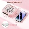 imageJODSONE 6000RPM Mini Nail Dust Collector Low Noise Powerful Suction Portable Nail Salon with 30 Filters PinkMinipink