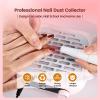 imageJODSONE 6000RPM Mini Nail Dust Collector Low Noise Powerful Suction Portable Nail Salon with 30 Filters PinkMinipink