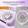 imageJODSONE 6000RPM Mini Nail Dust Collector Low Noise Powerful Suction Portable Nail Salon with 30 Filters PinkMinipurple