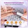 imageJODSONE 6000RPM Mini Nail Dust Collector Low Noise Powerful Suction Portable Nail Salon with 30 Filters PinkMinipurple