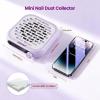 imageJODSONE 6000RPM Mini Nail Dust Collector Low Noise Powerful Suction Portable Nail Salon with 30 Filters PinkMinipurple
