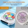 imageJODSONE 6000RPM Mini Nail Dust Collector Low Noise Powerful Suction Portable Nail Salon with 30 Filters PinkMiniwhite