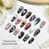 imageJODSONE Cat Eye Magnet Set for Nails Heart CatEye Magnets Tool3 in 1 Cylinder Cat Eye Magnet with Ball Magnets Magnetic Nail Art Pen French amp Black Hole Nail Magnet Guides for CatEye Nail EffectA0  Pink Cat Eye Magnet Set