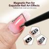imageJODSONE Cat Eye Magnet Set for Nails Heart CatEye Magnets Tool3 in 1 Cylinder Cat Eye Magnet with Ball Magnets Magnetic Nail Art Pen French amp Black Hole Nail Magnet Guides for CatEye Nail EffectA0  Pink Cat Eye Magnet Set
