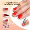 imageJODSONE Gel Nail Polish Remover Kit 2Pcs Gel Remover 1Pc Latex Tape Liquid Professional Soak Off Gel Nail Removal Set for Nail Art Manicure Pedicure at Home Includes Sanding Strips and Steel PushersA04