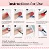 imageJODSONE Gel Nail Polish Remover Kit 2Pcs Gel Remover 1Pc Latex Tape Liquid Professional Soak Off Gel Nail Removal Set for Nail Art Manicure Pedicure at Home Includes Sanding Strips and Steel PushersA02