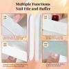 imageJODSONE Gel Nail Polish Remover Kit 2Pcs Gel Remover 1Pc Latex Tape Liquid Professional Soak Off Gel Nail Removal Set for Nail Art Manicure Pedicure at Home Includes Sanding Strips and Steel PushersA04