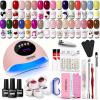 imageJODSONE 32 Colors Nail Art Gel Paint Kit Solid Gel Nail Polish Painting Paint Nail for Nails Art Set Professional Salon DIY Gift32ColorKit1