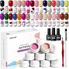 imageJODSONE 32 Colors Nail Art Gel Paint Kit Solid Gel Nail Polish Painting Paint Nail for Nails Art Set Professional Salon DIY Gift32ColorSet1