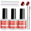 imageJODSONE Gel Nail Polish Remover Kit 2Pcs Gel Remover 1Pc Latex Tape Liquid Professional Soak Off Gel Nail Removal Set for Nail Art Manicure Pedicure at Home Includes Sanding Strips and Steel PushersA01