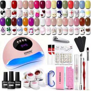 imageJODSONE 32 Colors Nail Art Gel Paint Kit Solid Gel Nail Polish Painting Paint Nail for Nails Art Set Professional Salon DIY Gift32ColorKit1