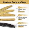 imageJODSONE Nail File and Buffer Set 5PCS Double Side Trimed Nail Files and Buffers Emery Boards for Nails 80240 Nail Shine Polishing Stick Reusable Washable Nails Tools Suit for Home Salon
