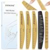 imageJODSONE Nail File and Buffer Set 5PCS Double Side Trimed Nail Files and Buffers Emery Boards for Nails 80240 Nail Shine Polishing Stick Reusable Washable Nails Tools Suit for Home Salon