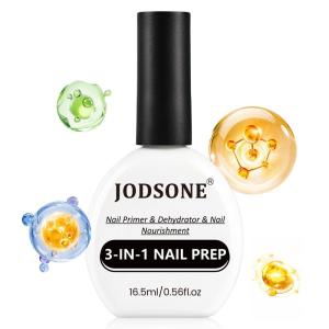 imageJODSONE 165ml Nail Prime and Dehydrator3in1 Nourishing AcidFree Nails Prep for Gel NailsTime Savings Gentle Nourishing Cleansing Nail