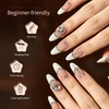 image:imageJODSONE Almond Nail Tips 224Pcs Soft Nail Gel Tips PreShaped Acrylic Fake Nails Full Cover Clear Gelly Press on Flase Nail Tips for Extension Nail Manicure Home DIY 14 SizesAlmond Nail Tips