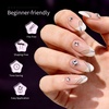 image:imageJODSONE Almond Nail Tips 224Pcs Soft Nail Gel Tips PreShaped Acrylic Fake Nails Full Cover Clear Gelly Press on Flase Nail Tips for Extension Nail Manicure Home DIY 14 SizesOval Round Nail Tips
