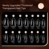 image:imageJODSONE Almond Nail Tips 224Pcs Soft Nail Gel Tips PreShaped Acrylic Fake Nails Full Cover Clear Gelly Press on Flase Nail Tips for Extension Nail Manicure Home DIY 14 SizesAlmond Nail Tips