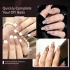 image:imageJODSONE Almond Nail Tips 224Pcs Soft Nail Gel Tips PreShaped Acrylic Fake Nails Full Cover Clear Gelly Press on Flase Nail Tips for Extension Nail Manicure Home DIY 14 SizesCoffin Nail Tips
