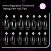 image:imageJODSONE Almond Nail Tips 224Pcs Soft Nail Gel Tips PreShaped Acrylic Fake Nails Full Cover Clear Gelly Press on Flase Nail Tips for Extension Nail Manicure Home DIY 14 SizesOval Round Nail Tips