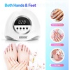 image:imageJODSONE Fast Curing U V LED Nail Dryer with 4 Timers Auto Sensor Nail Lamp GreenLight White