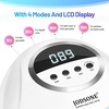 image:imageJODSONE Fast Curing U V LED Nail Dryer with 4 Timers Auto Sensor Nail Lamp GreenLight White