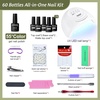 image:imageJODSONE Jelly Gel Nail Polish Set 32 Colors Sheer Pink Gel Polish Set with Base amp Top Matte Glitter Coat for Nail Art DIY Salon at HomeB16