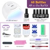 image:imageJODSONE Jelly Gel Nail Polish Set 32 Colors Sheer Pink Gel Polish Set with Base amp Top Matte Glitter Coat for Nail Art DIY Salon at HomeB17