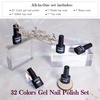 image:imageJODSONE Jelly Gel Nail Polish Set 32 Colors Sheer Pink Gel Polish Set with Base amp Top Matte Glitter Coat for Nail Art DIY Salon at HomeB20