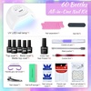 image:imageJODSONE Jelly Gel Nail Polish Set 32 Colors Sheer Pink Gel Polish Set with Base amp Top Matte Glitter Coat for Nail Art DIY Salon at HomeB22
